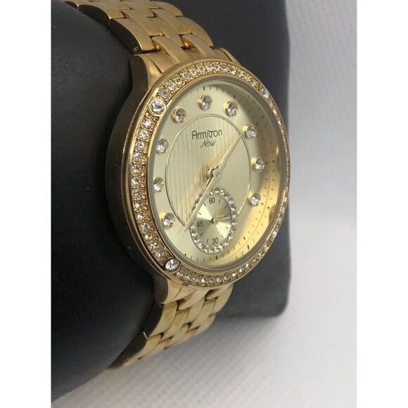 Armitron Now 75/5234GP Womens Gold Stainless Steel Analog Dial Quartz Watch KS59 - Picture 3 of 9